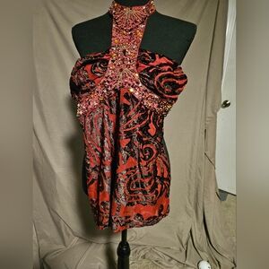 Beaded Halter Top Size Small